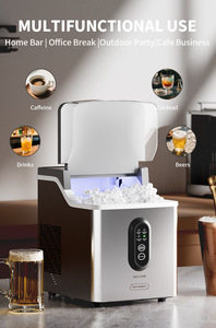 Máquina <span class=keywords><strong>de</strong></span> <span class=keywords><strong>Hielo</strong></span> en Cubos Mini, Eléctrica, <span class=keywords><strong>de</strong></span> Acero Inoxidable, Totalmente Automática, con Control Táctil, para Uso en el Hogar y Dormitorios, Bajo Consumo, Cafetera - Product Image 5