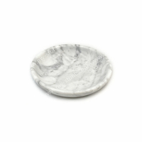 Plateau de rangement à un niveau en marbre blanc de Carrare Nanwei pour bijoux, idéal pour la salle de bain et la décoration intérieure du salon