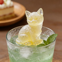 Moule à glaçons créatif en silicone YS 3D stéréoscopique pour bar, motif bouledogue français et chat de dessin animé