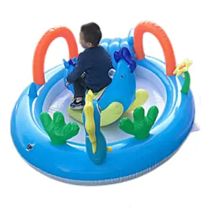 Outdoor Indoor Kids Water Spray Trojan Set PVC Inflatable Detachable Water Slide Inflatable Swimming Pools