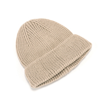 Gorro de Punto Cálido de Invierno Color Caqui Sólido para Adultos, Ideal para Viajes al Aire Libre, Hecho de Hilo de Algodón, Unisex, Color Personalizado, Talla 54-56CM