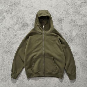 Fabricante de Ropa H5553, Venta al por Mayor de Sudaderas con Capucha de Forro Polar Estilo Ninja Personalizadas, Sudaderas con Capucha y Cremallera Completa para Hombre - Product Image 6