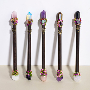 En gros, Pointes de cristal naturel, Pierres roulées, Sceptre magique, Baguette de guérison en cristal, Fait main, Cadeau pour enfant, Cosplay - Product Image 1