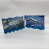 Cadre photo liquide en acrylique transparent 4x6 pouces de haute qualité, flottant dans l'eau, en plastique, pour festivals, vente en gros