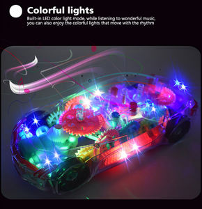 Nuevo Coche de Juguete Universal con Luces y Música, Control Remoto, Diseño de Coche de Carreras, Transparente, Concept Car - Product Image 2