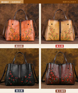 Bolso de Mano Retro de Cuero Vacuno Genuino Andong para Mujer, Bolsos Cruzados de Hombro para Chicas, Bolsos Casuales de Gran Capacidad, Elegantes para Damas - Product Image 2