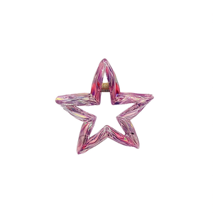 Fermaglio per capelli a forma di stella a cinque punte elettroplaccato da 8 cm, accessorio per donna - Product Image 1