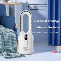 Mini ventilateur électrique portable 3 vitesses, nouveau design sans pales, pour la maison, la chambre, la voiture, l'extérieur, en plastique.
