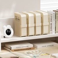 Organizador de Cables de Escritorio Moderno de Gran Tamaño, Caja de Almacenamiento de Plástico con Diseño Dividido y Tapa, Gestión de Cables Ordenada