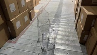 Chaise fantôme transparente en acrylique empilable pour banquets, mariages et événements
