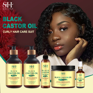 Marque privée vente en gros Ensemble de soins capillaires à l'huile de ricin Produits pour <span class=keywords><strong>cheveux</strong></span> bouclés pour femmes noires Huile de ricin pour la croissance des <span class=keywords><strong>cheveux</strong></span> - Product Image 6
