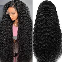 Peluca de Cabello Humano Virgen con Frente de Encaje, Ondas Profundas, Larga, 250% de Densidad, Pre-Desplumada, Línea de Cabello Natural, con Baby Hair