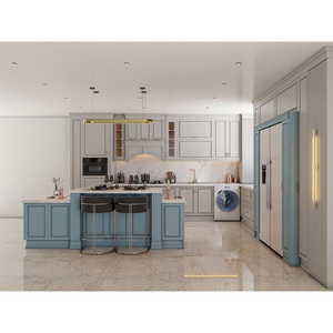 Factory Direct Price Plywood Pvc Navy Wooden Rta <strong>Cabinet</strong> High End Kitchen <strong>Pantry</strong> <strong>Cabinets</strong> Export - Product Image 1
