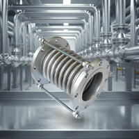 Joints de dilatation flexibles pour vapeur DN200 DN300 DN400, soufflet compensateur, soudé en métal argenté, industrie, acier inoxydable, bride carrée