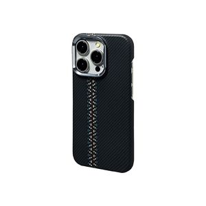 Pour IPhone16 Pro Max aramide Texture magnétique couverture de téléphone portable coque à moitié enveloppée PC téléphone étui de protection - Product Image 5