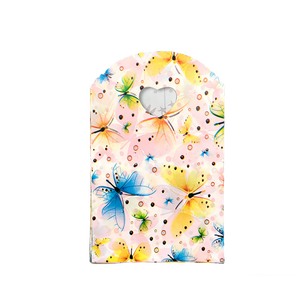 HOYO Bolsas de Regalo de Plástico con Estampado de Mariposas Coloridas de 13 x 21 cm (5.1 x 8.3 Pulgadas) con Ventana <span class=keywords><strong>en</strong></span> Forma de Corazón, Bolsas de Regalo <span class=keywords><strong>Rosa</strong></span> Pastel - Product Image 1