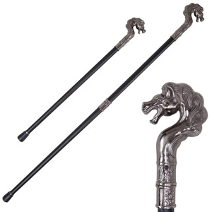 Une canne élégante avec une tête <span class=keywords><strong>de</strong></span> cheval décorative, parfaite pour les fêtes vintage et le cosplay, mesurant 93cm, pour le cosplay et la fête - Product Image 1
