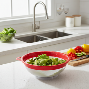 กระชอนครัว CASAMAX WL AK-6004 ผลิตจากพลาสติกทนทาน เป็นมิตรกับสิ่งแวดล้อม พร้อมขาตั้ง ขนาด 34 ซม. สำหรับทำอาหารอเนกประสงค์ ผลิตในจีน - Product Image 3