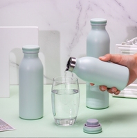 Bouteille d'eau isotherme en acier inoxydable de 600 ml, écologique, type macaron, pour lait, isolation thermique 6-12 heures, idéale pour la rentrée scolaire