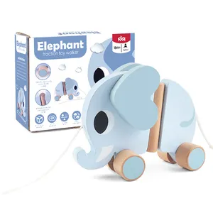 Jouet de Traction rotatif en forme d'éléphant en bois de haute qualité pour enfants, jeu éducatif préscolaire pour les petits