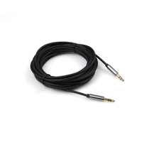 Cable de Audio AUX Estéreo de 3.5mm Macho a Macho, 3 Polos, TPE Negro, 1M/3M/5M, Nuevo, Ignífugo, Modelo OEM V11-V12-V13