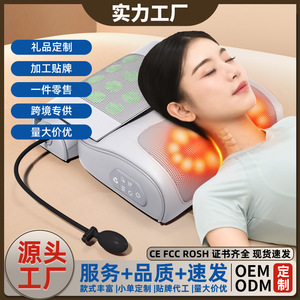 หมอนนวดคอและไหล่พร้อมระบบทำความร้อนแบบ USB ชาร์จซ้ำได้ นวดคลึงเพื่อการบำบัด ใช้ในบ้าน - Product Image 5
