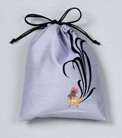 Sac à cordon en polyester brillant de qualité supérieure avec impression de signes du zodiaque chinois