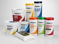 Lingettes industrielles non tissées pour le nettoyage intensif des mains et des surfaces