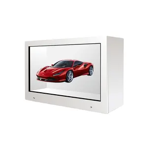 75-inch LCD transparent cabinet virtual digital person explain transparent display cabinet