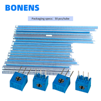 Potentiomètre de réglage linéaire à commande unique Bonens 3362R, à tête conique, en céramique, de 100R à 1M