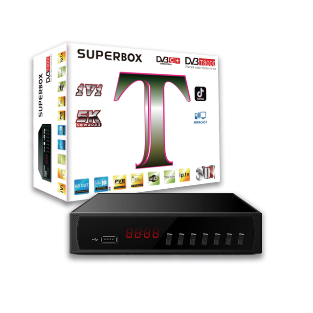 Uuvision DVB-T2/C Decodificador TV HD Digital Terrestrial Receiver for Europe Africa Russia Middle Asia