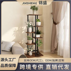 Support à fleurs sur pied pour intérieur, étagère de balcon multi-niveaux en fer forgé épaissi, support à plantes en métal durable - Product Image 4