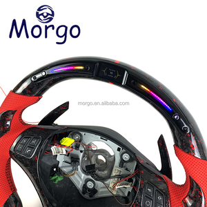 Volante de Fibra de Carbono Forjado con LED Personalizado para <span class=keywords><strong>BMW</strong></span> E46 E36 E39 <span class=keywords><strong>E90</strong></span> E91 E92 E93 M3 con Levas de Cambio Estilo Racing - Product Image 2