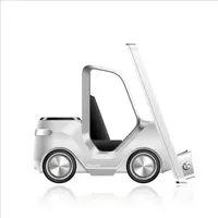 Desktop15W Fast 5 in 1 Cute Car Shape Wecker 3 in 1 Wireless Ladegerät für iPhone Samsung mit LED Atmosphere Night Lamp