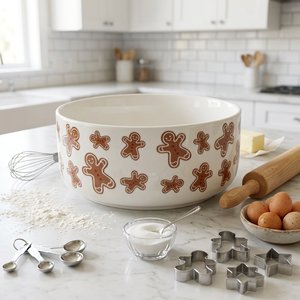 Christmas Design Nordic Style Heat Resistant Eco-Friendly <b>Large</b> Porcelain <b>Bowl</b> for Salad Soup or Home Dinnerware 5-Inch - Product Image 4