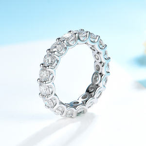 Bijoux personnalisés faits à la main, bagues en argent sterling 925 pour femmes, 5 carats de moissanite, bijoux fins pour mariage, fiançailles, promesse - Product Image 4