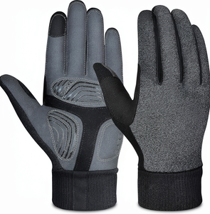Gants en cuir pleine main en PU antidérapants pour l'extérieur, unisexes, compatibles écran tactile, pour l'hiver - Product Image 1