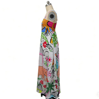 Robe longue maxi d'été pour femme, unie, à lacets, style décontracté pour soirée, avec motif léopard, sans col, taille unique