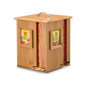 Tè Casella di Visualizzazione di Bambù Dell'organizzatore di Immagazzinaggio, 4 Vano di Legno Supporto bustina di Tè - Product Image 1