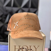 Casquettes G5 en gros, logo brodé 3D personnalisé, casquette à 5 panneaux, doublure en satin, casquettes de baseball en daim avec strass, Gorras Exodo unisexe