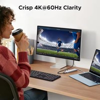 UGREEN Hub USB C 5 en 1 Revodok Tipo C con Carga PD de 100W, HDMI 4K 60Hz y Puertos de Datos USB 3.2 de 10Gbps para MacBook iPad