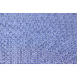 Tissu brocart bleu Triloki en poly tissé avec motif floral métallique, poids moyen, pour couture artisanale au mètre - Product Image 2