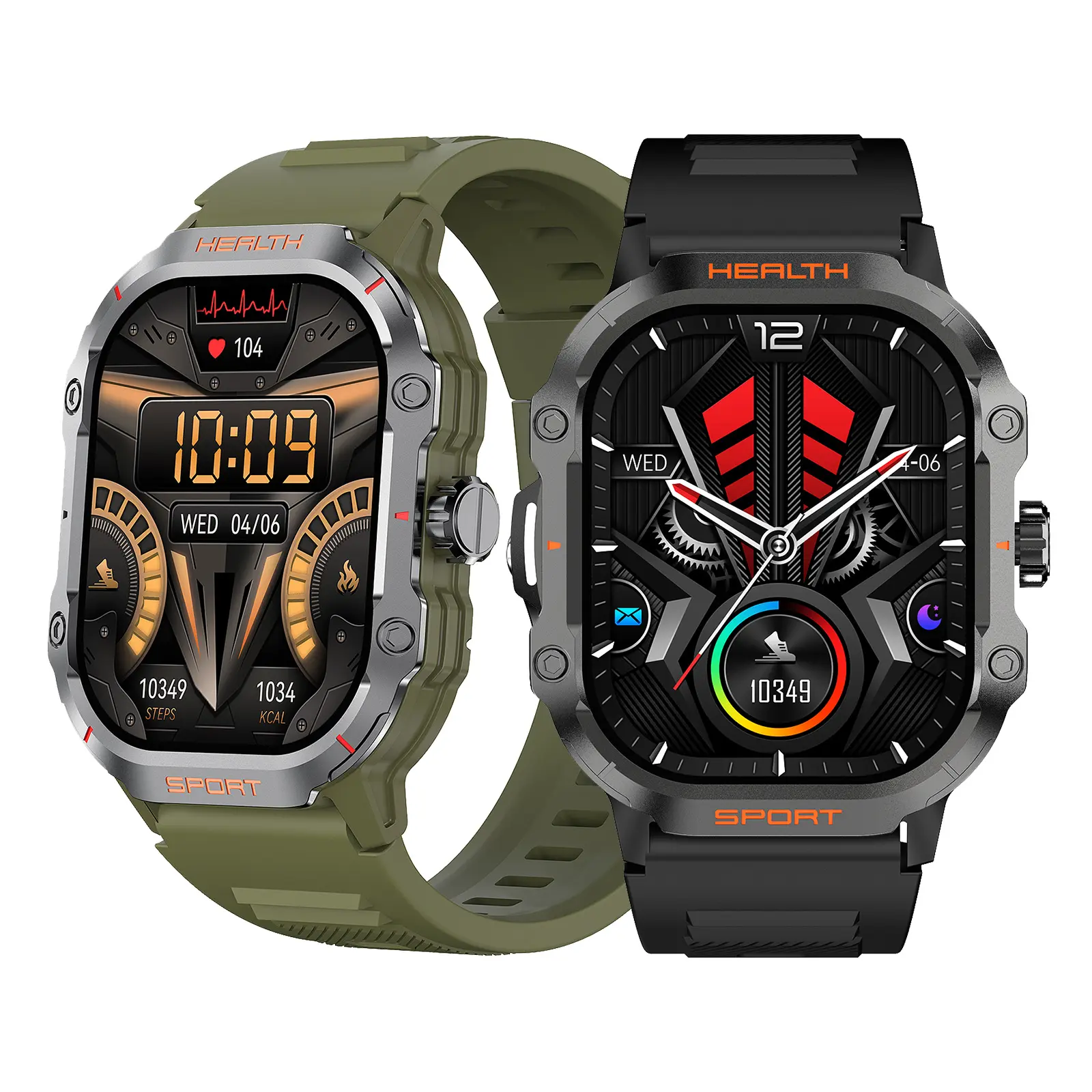 Outdoor Sports Smart Watches Men Waterproof BT Call Multi-Sport Mode Heart Rate 2.01inch Screen HK24 Amoled Smart Watch 2024