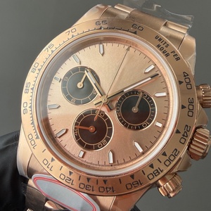 <span class=keywords><strong>Montre</strong></span> de luxe pour homme de haute qualité en or rose avec cadran noir à trois aiguilles, chronomètre multifonctionnel 4130, <span class=keywords><strong>montre</strong></span> polyvalente - Product Image 2