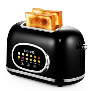 Tostapane elettrico a 2 fette con fessura Extra-ampia e Auto spenta per bagel pani cialde uso Hotel - Product Image 3