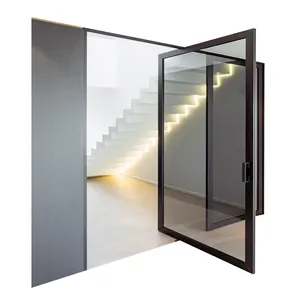 Customized größe kommerziellen glas pivot tür vorne große eintrag glas EXTERIOR Hing Swing Doors moderne eintrag designs pivot tür