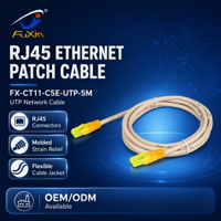 Kabel Patch Cord Ethernet RJ45 UTP Cat5e Bersertifikasi CE untuk Penggunaan Telekomunikasi Panjang 0.5m/1m/2m/5m/Dapat Disesuaikan