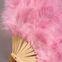 Éventail en Plumes d'Autruche Naturelles Grandes et Moelleuses, Style Vintage, pour Spectacles de Cabaret, Accessoire de Performance pour Showgirl, Fête de Carnaval, Vente en Gros
