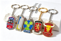 Porte-clés personnalisé en alliage de zinc durable, plaqué nickel, avec logo et émail – Design sportif et amoureux – Marque Zhen Xing – Fournisseur chinois