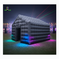 AIRFUN géant personnalisé Portable noir gonflable discothèque Cube fête Bar tente boîte de nuit pour Disco mariage événement